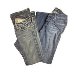 BUNDLE of 2-Women's Denim Jeans (LUCKY BRAND + ROCK & REPUBLIC), S 25 (BB1311B)
